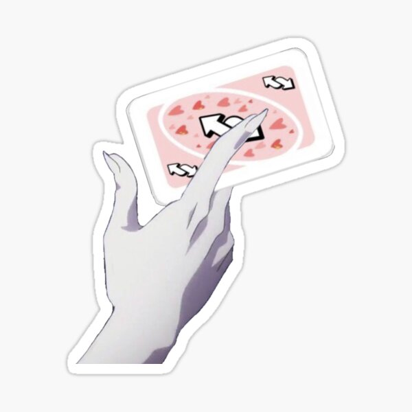 Carte d'inversion de main d'anime Sticker