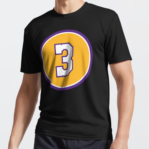 Nike Men's Los Angeles Lakers Anthony Davis #3 Yellow T-Shirt, XXL