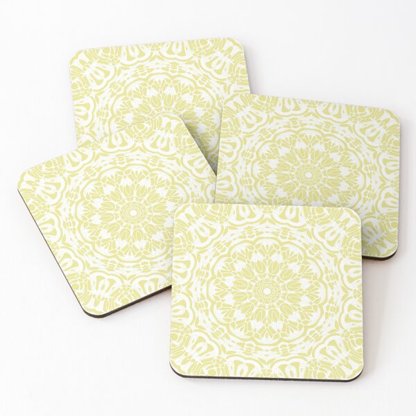 Item preview, Fresh Citron and White Mandala designed and sold by Kelly Dietrich Mandala & Fractal Art.
