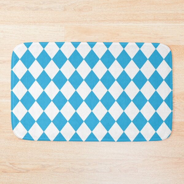 Item preview, White and Blue Lozenge Harlequin pattern designed and sold by TMBTM.