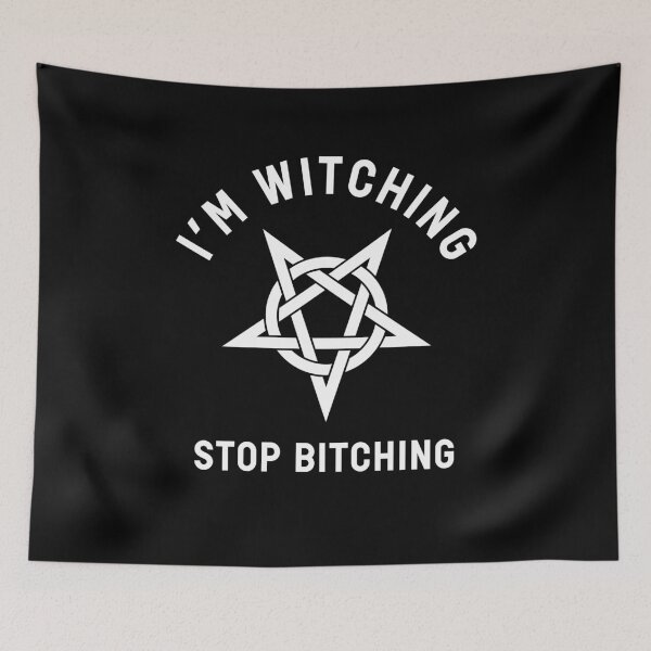 Item preview, I'm Witching Stop Bitching Funny Witch Halloween Pagan Wicca Magic Quote designed and sold by sillyquestions.