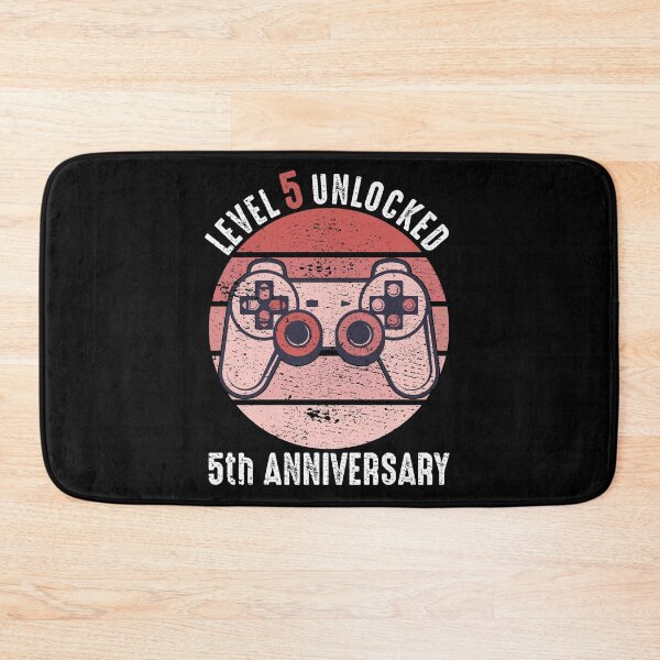 Item preview, Level 5 Unlocked 5th Anniversary designed and sold by RandomStuffShop.