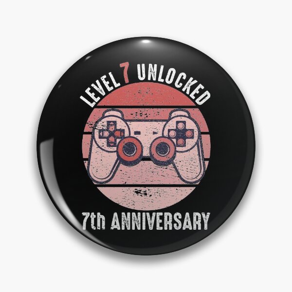 Item preview, Level 7 Unlocked 7th Anniversary designed and sold by RandomStuffShop.