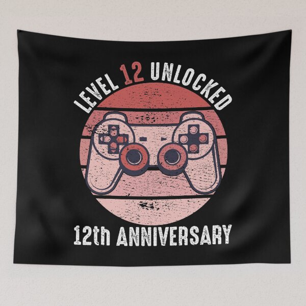 Item preview, Level 12 Unlocked 12th Anniversary designed and sold by RandomStuffShop.