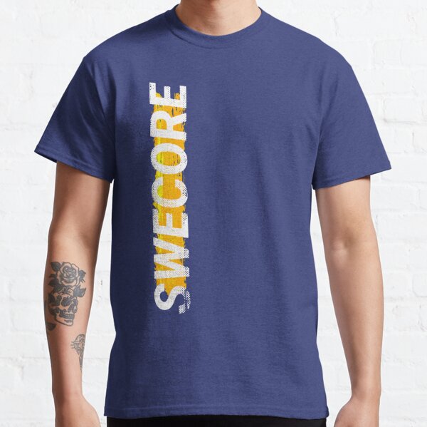 Swecore grunge stroke (blanco) Vertical Camiseta clásica