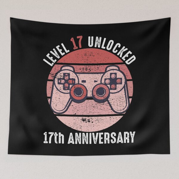Item preview, Level 17 Unlocked 17th Anniversary designed and sold by RandomStuffShop.