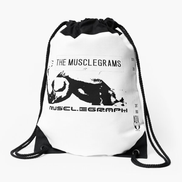 Musclegrams black Drawstring Bag
