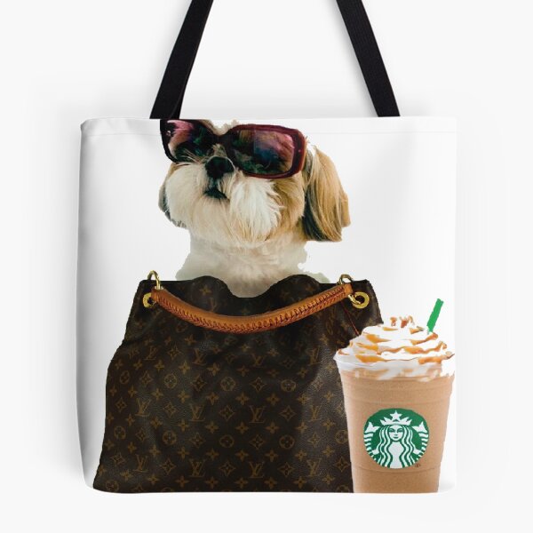 Item preview, Cute Dog Shitzu in a Bag  designed and sold by Nathalia Montoro.