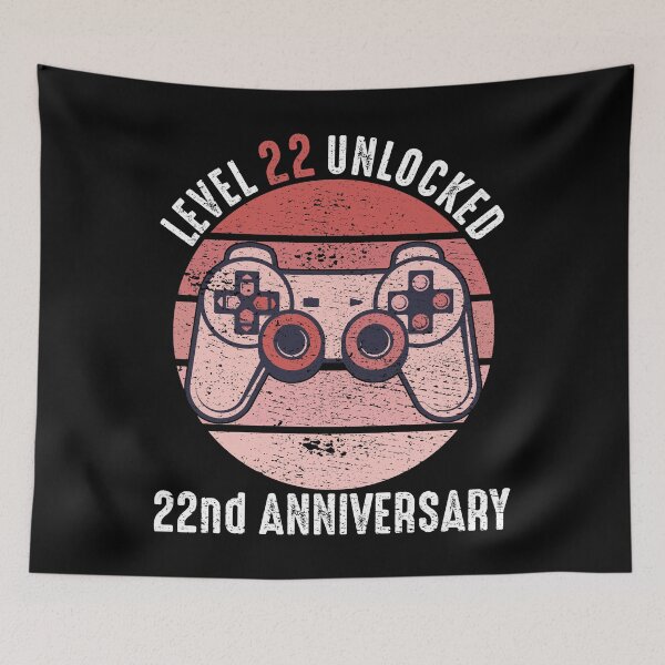 Item preview, Level 22 Unlocked 22nd Anniversary designed and sold by RandomStuffShop.