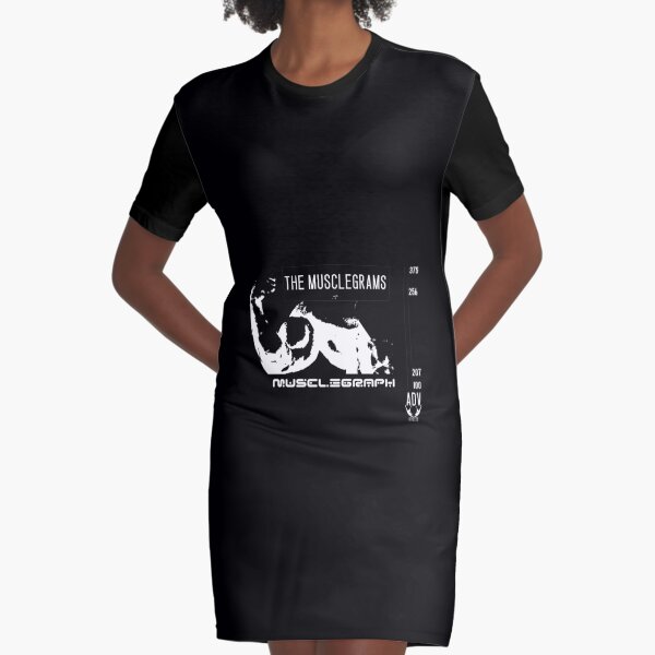The Musclegrams white Graphic T-Shirt Dress