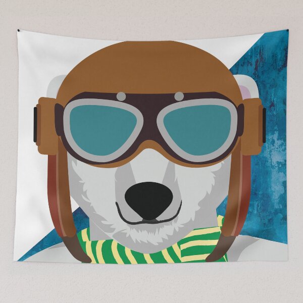 Item preview, The cool white bear aviator design designed and sold by myseptember18th.