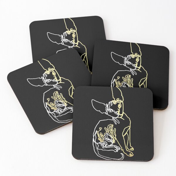 Item preview, Sphinx cat ambidextrous line drawing designed and sold by orangerinka.