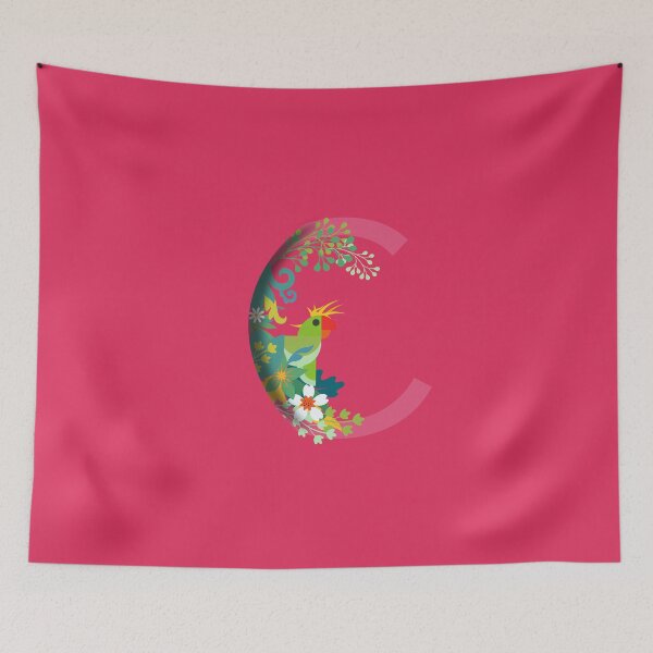 Item preview, Tropical alphabet C designed and sold by TheBWGalerie.