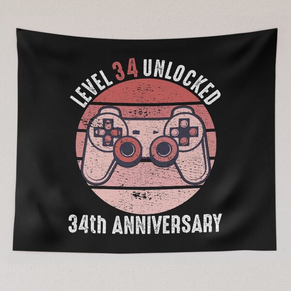 Item preview, Level 34 Unlocked 34th Anniversary designed and sold by RandomStuffShop.