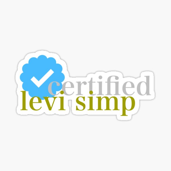 certified levi simp Sticker
