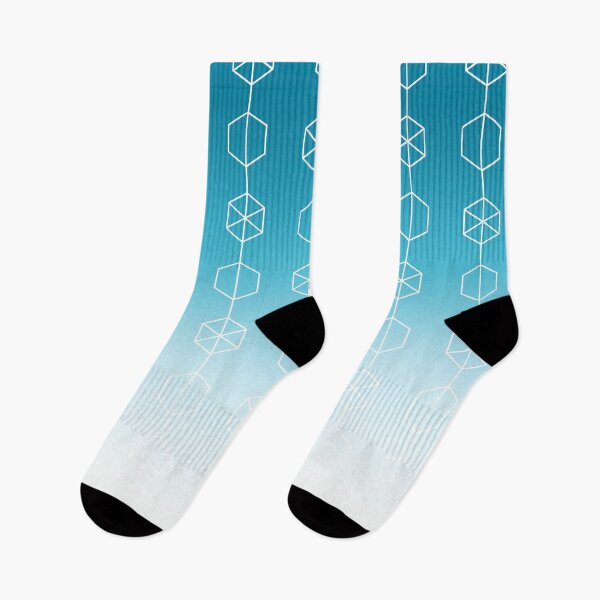 Item preview, Blue Geometric Hexagon Abstract Minimal Pattern designed and sold by bubblyshades.