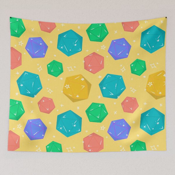Item preview, DnD d20 Pattern -Yellow designed and sold by Jennie Mahoney.