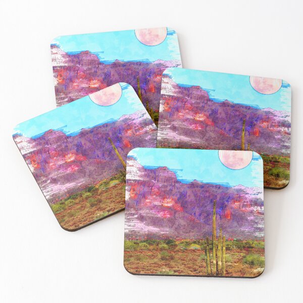 Item preview, Super Bright Moon In The Desert. For Moon Lovers designed and sold by ColortrixArt.