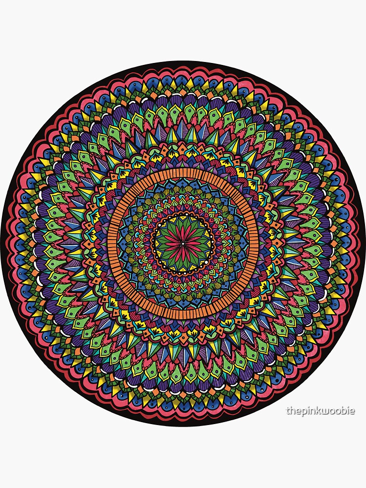 Colorful Detailed Mandala by thepinkwoobie