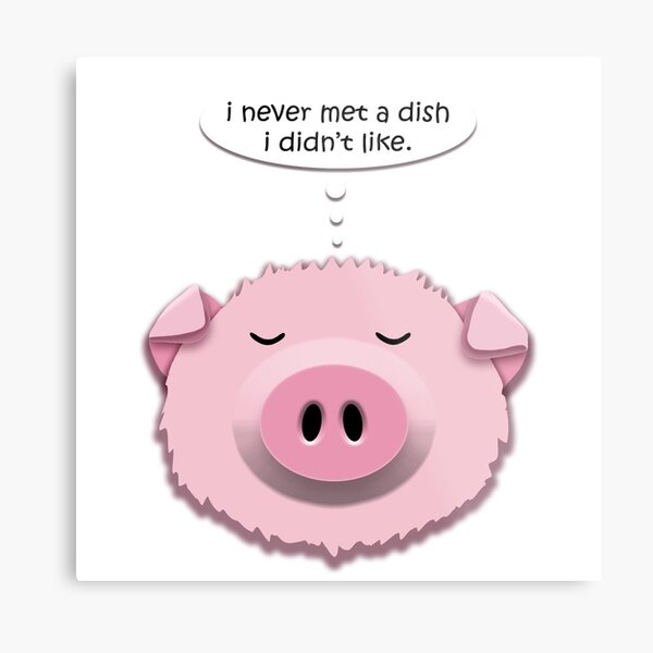 gourmet pig Metal Print