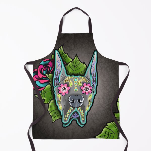 Item preview, Great Dane - Cropped Ear Edition - Day of the Dead Sugar Skull Dog designed and sold by Pretty In Ink.