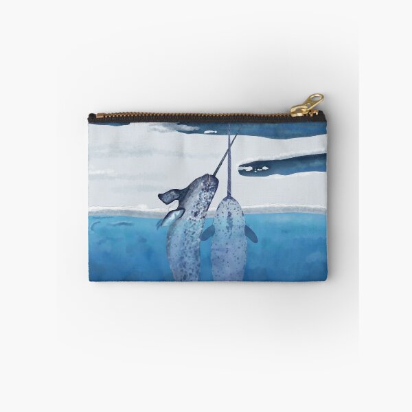 Item preview, Narwhals emerging from the cold ocean designed and sold by Brushes with Nature.