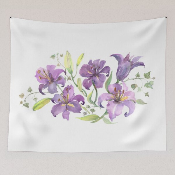 Item preview, Purple Floral Designs designed and sold by cindyfordyce.