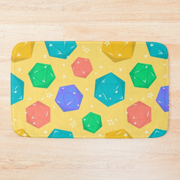 Item preview, DnD d20 Pattern -Yellow designed and sold by Jennie Mahoney.