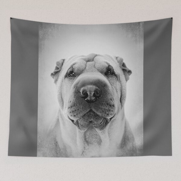 Item preview, Shar Pei dog - BW Vintage - D66 designed and sold by DecoVintage.