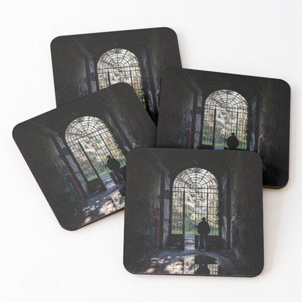 Item preview, Silhouette of a man observing the outside world looking from the grate of a door designed and sold by brambillasimone.