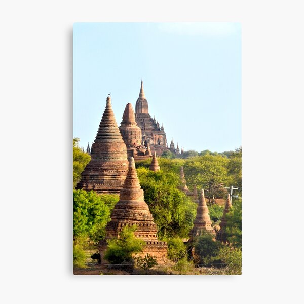 Temples aplenty – Bagan, Myanmar Metal Print