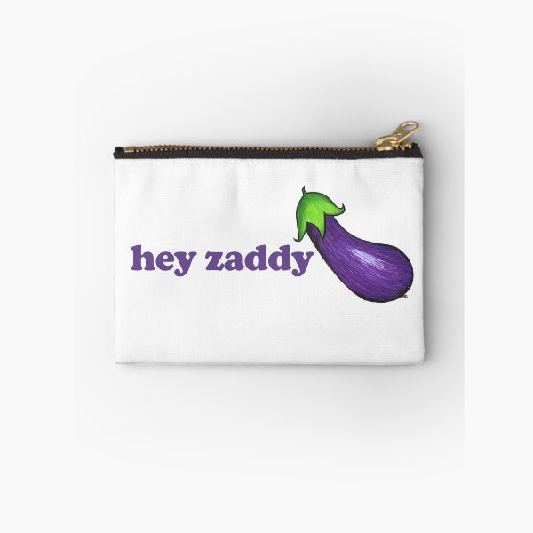 Artikelvorschau, Aubergine Emoji - Hey Zaddy entworfen und verkauft von The White Bat.