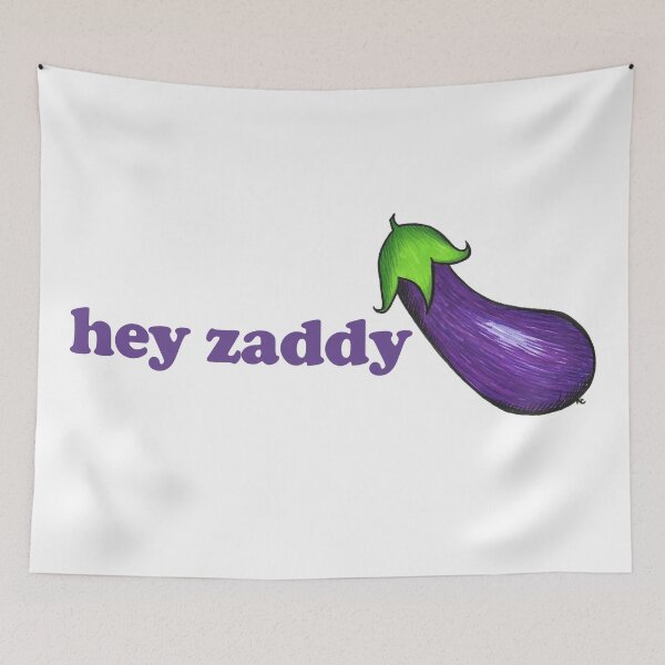 Item preview, Eggplant Emoji - Hey Zaddy designed and sold by The White Bat.