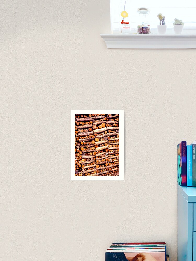 Stack Of Fire Cut Firewood Cut To Small Lengths Art Print By