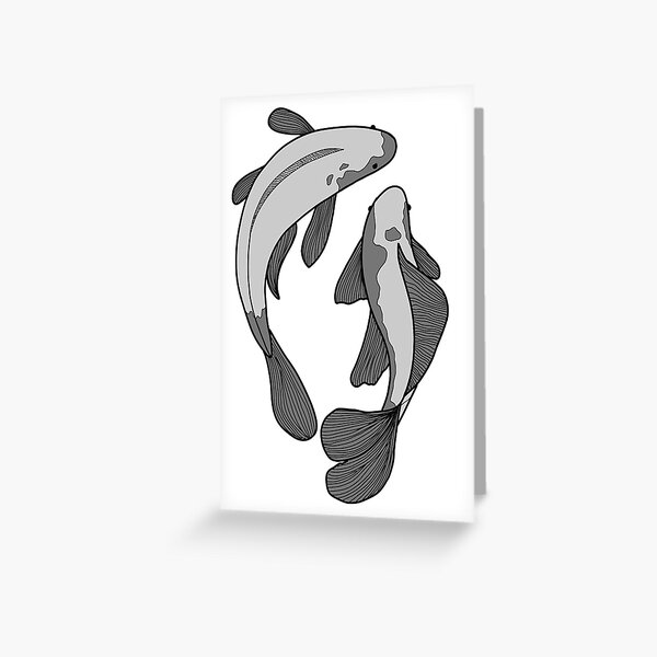 Item preview, Black and white koi designed and sold by Sunfishstudio.