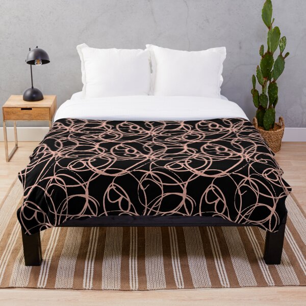 Item preview, Black/Peach whimsical Abstract  Design designed and sold by Byoushop.