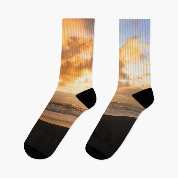 Item preview, Sunset at Black Sand Beach Iceland Landscape designed and sold by RossWilson12.
