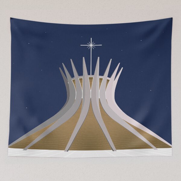 Item preview, Cathedral of Brasília, Brazil Architecture, Print, Artwork, Illustration, Brutalist Architecture, Architecture Print, Socialist designed and sold by sketchingarchi.
