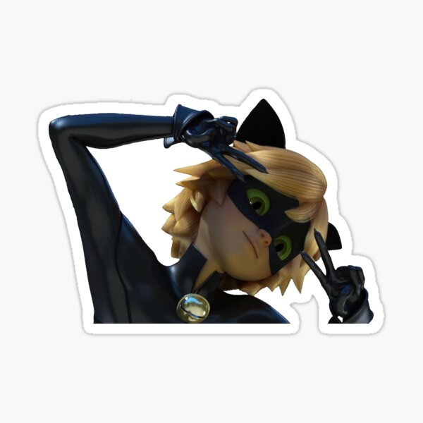 peace sign chat noir Sticker