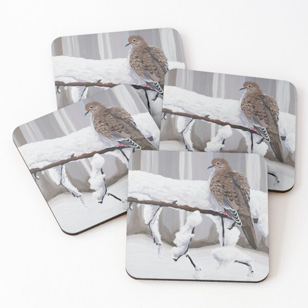 Item preview, Mourning Dove in Snow designed and sold by LauraWolfArtist.