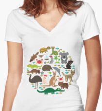 Australia Women's Fitted V-Neck T-Shirt