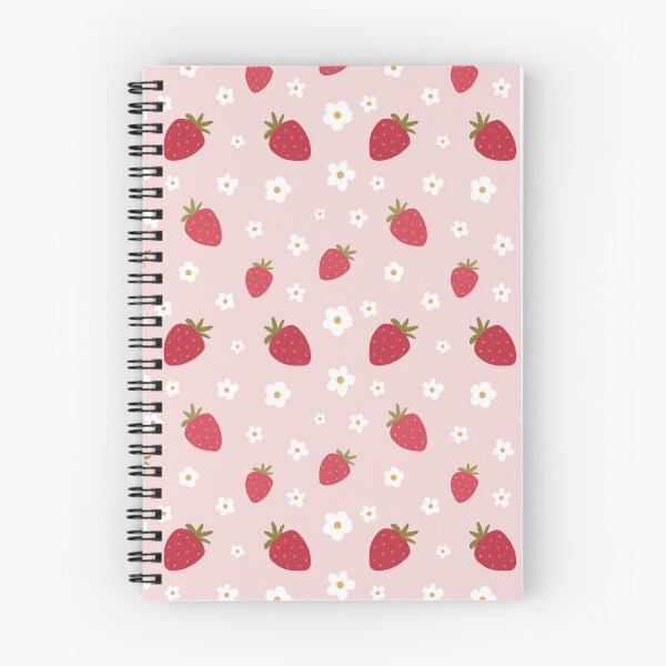 Item preview, Strawberries and Cream Cute Cottagecore Pattern designed and sold by DustandMarbles.