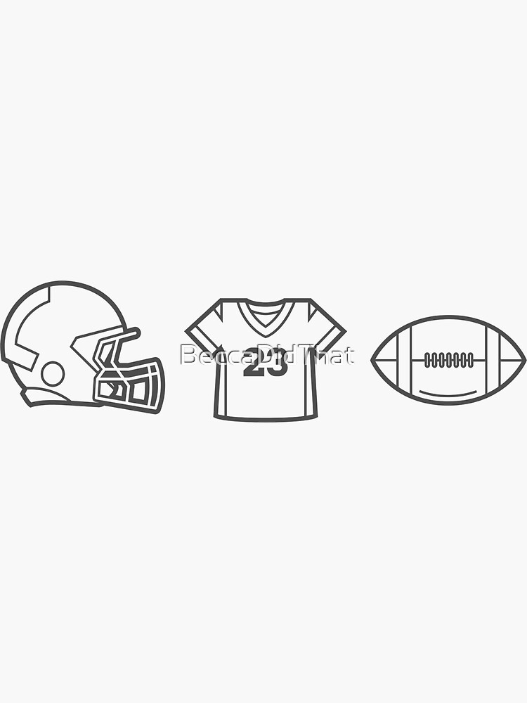 "Football Sticker Pack" Sticker by BeccaDidThat Redbubble