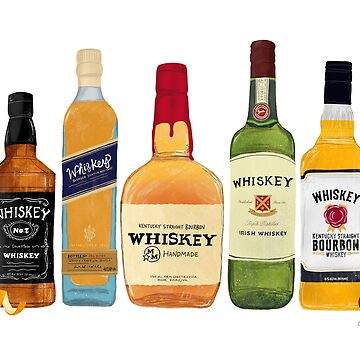 Artwork thumbnail, Whiskey Bottles Illustration by Lindseykayco