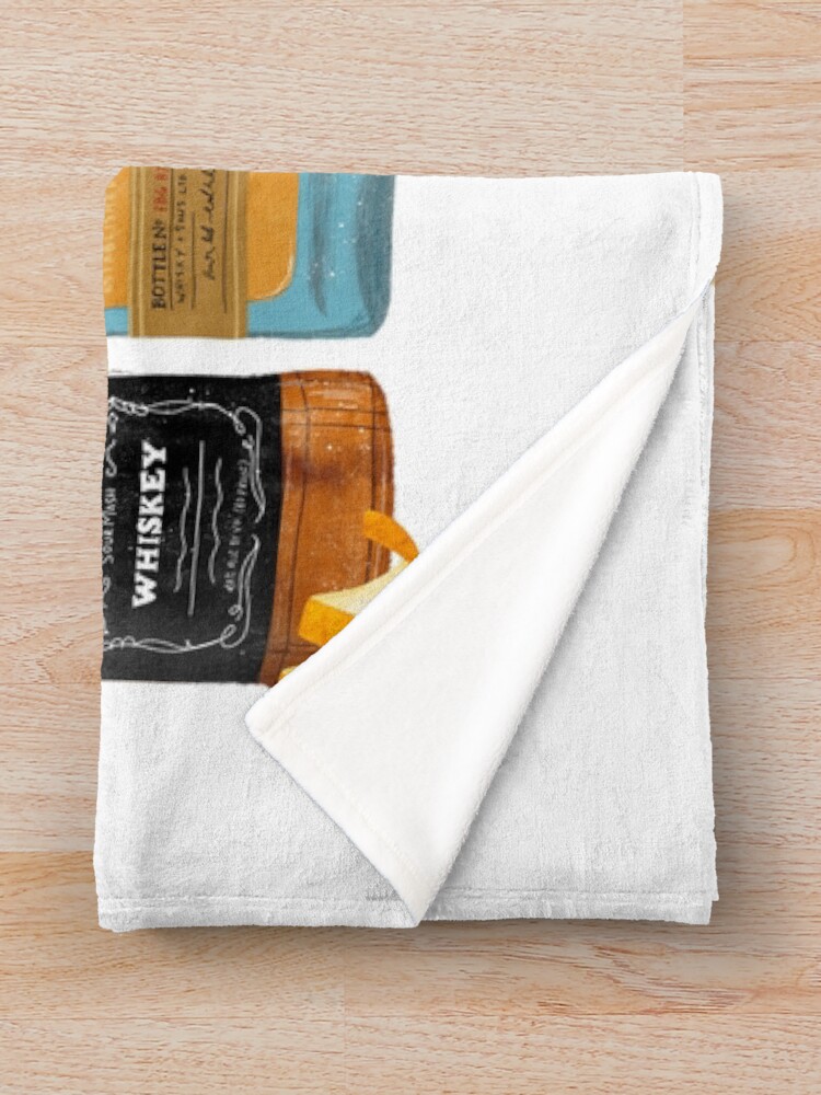 Thumbnail 3 of 6, Throw Blanket, Whiskey Bottles Illustration designed and sold by Lindseykayco.