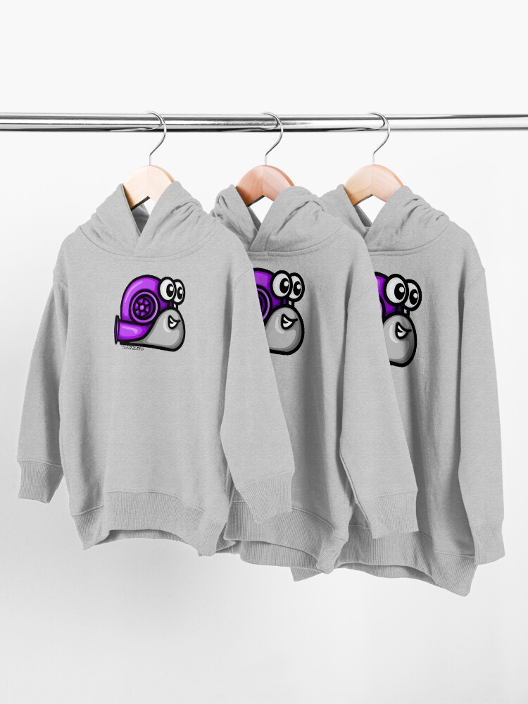 Alternate view of Turbo Snail (Version 1) - Purple/ Gray Toddler Pullover Hoodie