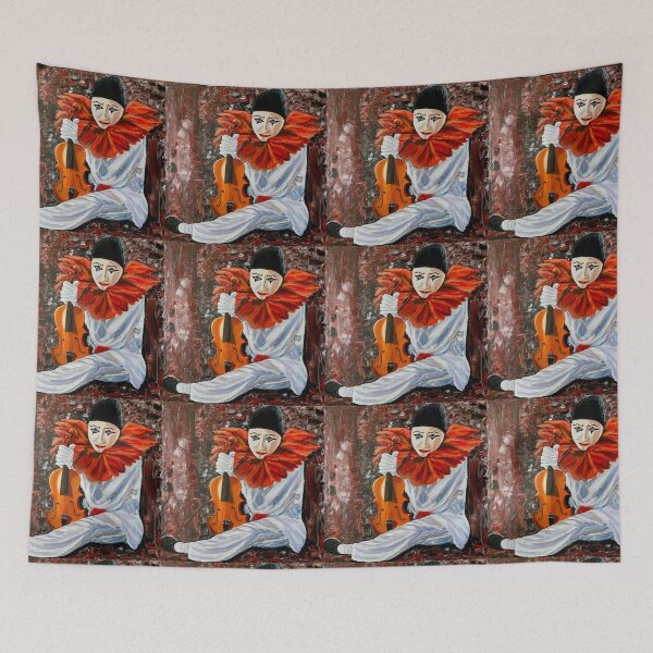 Item preview, Mime with violin in clothing and household accessories designed and sold by Bach-art.