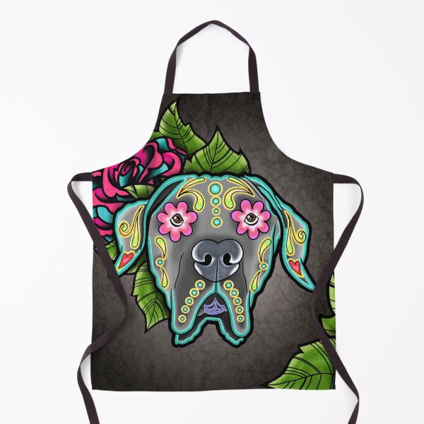 Item preview, Great Dane - Floppy Ear Edition - Day of the Dead Sugar Skull Dog designed and sold by Pretty In Ink.