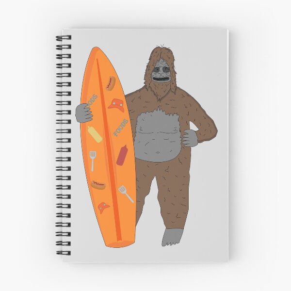 Item preview, Big lez show holding funny orange board day on beach with food pattern stuff druggo , funny cute big lez show , funny bigfoot designed and sold by SGS-.
