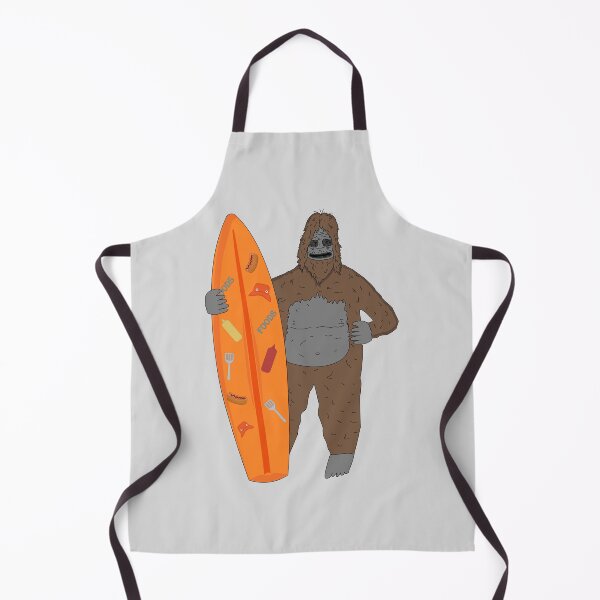Item preview, Big lez show holding funny orange board day on beach with food pattern stuff druggo , funny cute big lez show , funny bigfoot designed and sold by SGS-.